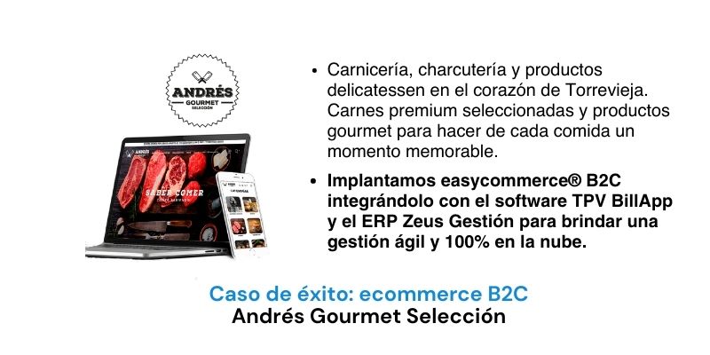 Caso de éxito - Andrés Gourmet Selección - sector alimentos y bebidas easycommerce